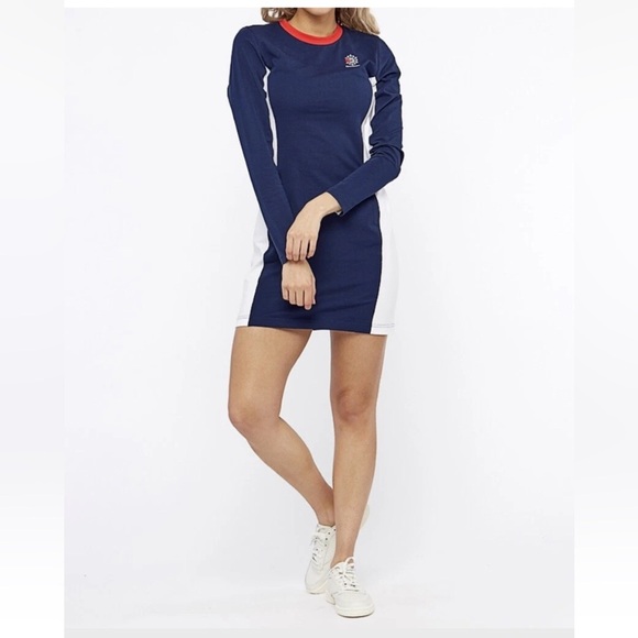 NWT Reebok Rugby Dress Colour-Block Athletic Dress Long Sleeves - Picture 10 of 15